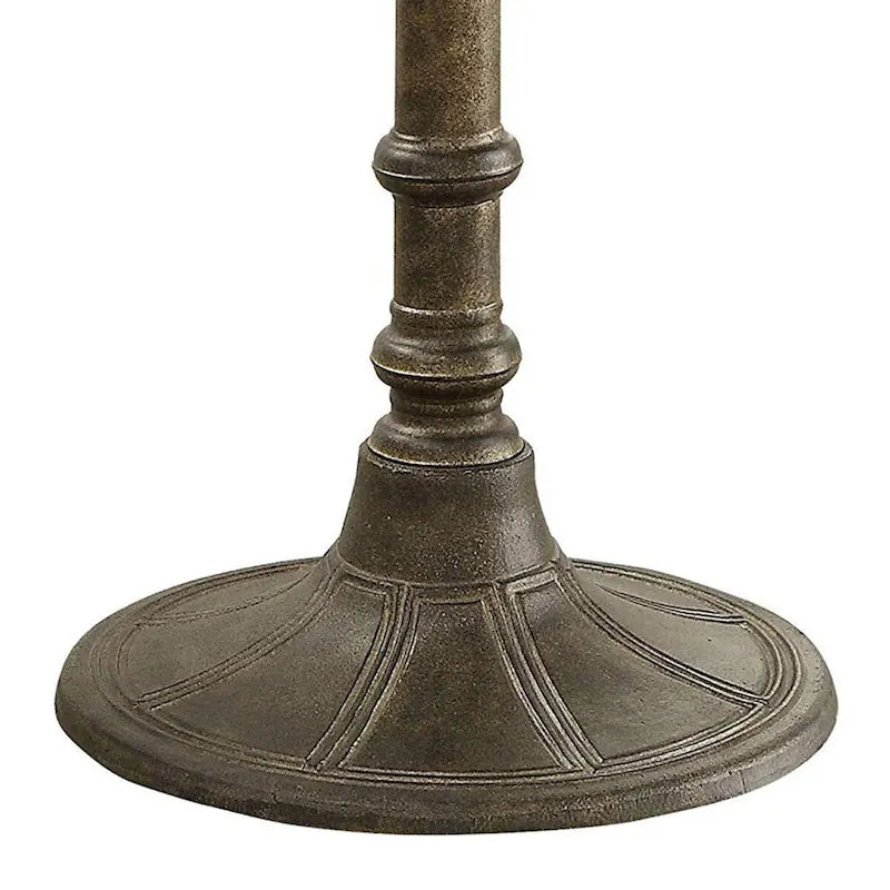 Table de salle à manger ronde de style transitionnel en MDF et métal, de style bistro - 76 cm (H) x 76 cm (l) x 76 cm (P)