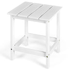 Table basse carrée Costway Patio 15, en lattes de bois, pour jardin ou terrasse - Voir les détails