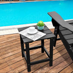 Table basse carrée Costway Patio 15, en lattes de bois, pour jardin ou terrasse - Voir les détails