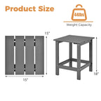 Table basse carrée Costway Patio 15, en lattes de bois, pour jardin ou terrasse - Voir les détails