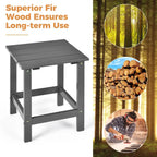 Table basse carrée Costway Patio 15, en lattes de bois, pour jardin ou terrasse - Voir les détails