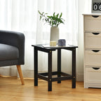 Table basse carrée Costway Patio 15, en lattes de bois, pour jardin ou terrasse - Voir les détails