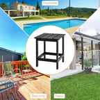 Table basse carrée Costway Patio 15, en lattes de bois, pour jardin ou terrasse - Voir les détails