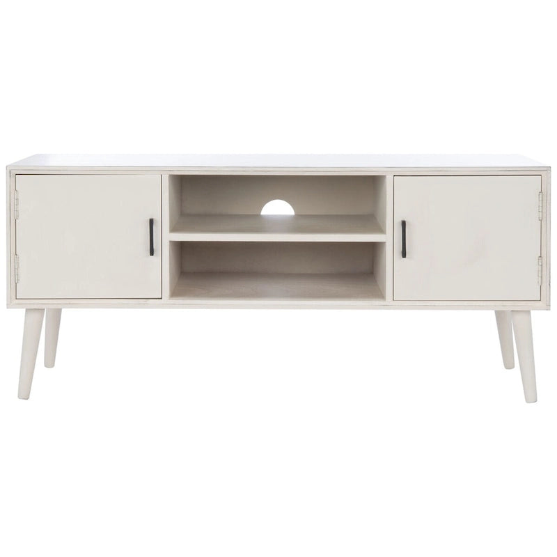 Meuble TV multimédia SAFAVIEH Maegan style milieu du siècle avec rangement - 120 cm (L) x 40 cm (P) x 51 cm (H)