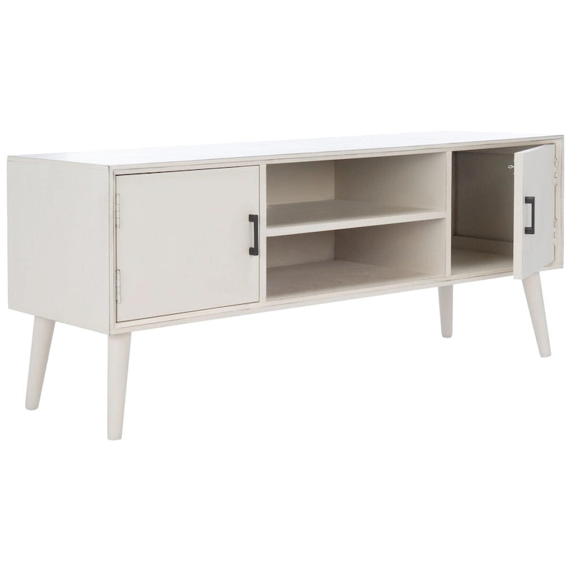 Meuble TV multimédia SAFAVIEH Maegan style milieu du siècle avec rangement - 120 cm (L) x 40 cm (P) x 51 cm (H)