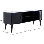 Meuble TV multimédia SAFAVIEH Maegan style milieu du siècle avec rangement - 120 cm (L) x 40 cm (P) x 51 cm (H)