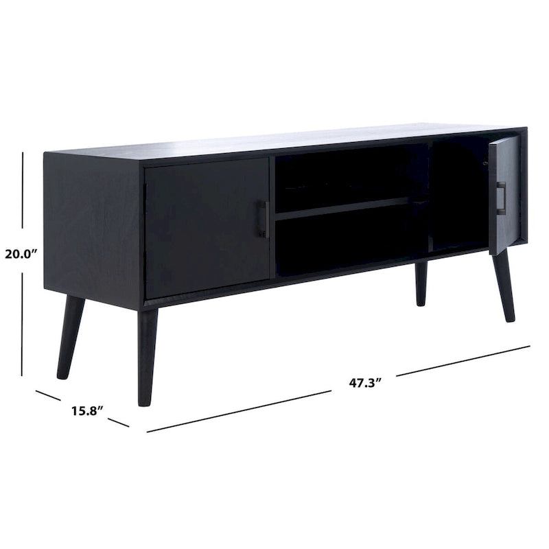 Meuble TV multimédia SAFAVIEH Maegan style milieu du siècle avec rangement - 120 cm (L) x 40 cm (P) x 51 cm (H)