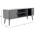 Meuble TV multimédia SAFAVIEH Maegan style milieu du siècle avec rangement - 120 cm (L) x 40 cm (P) x 51 cm (H)