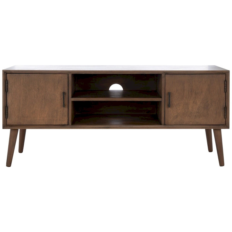 Meuble TV multimédia SAFAVIEH Maegan style milieu du siècle avec rangement - 120 cm (L) x 40 cm (P) x 51 cm (H)