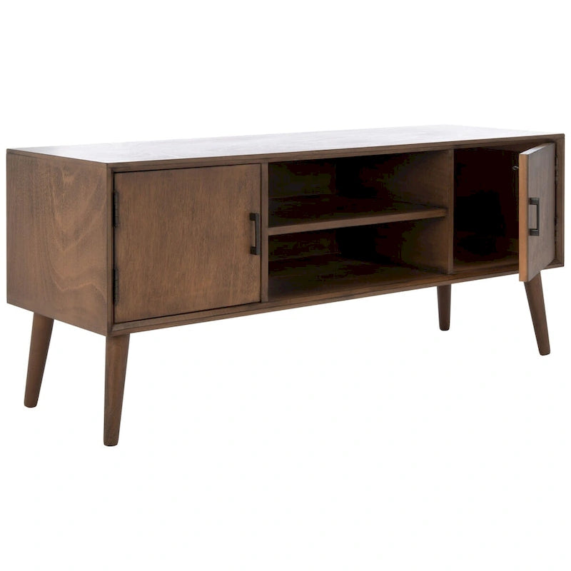 Meuble TV multimédia SAFAVIEH Maegan style milieu du siècle avec rangement - 120 cm (L) x 40 cm (P) x 51 cm (H)
