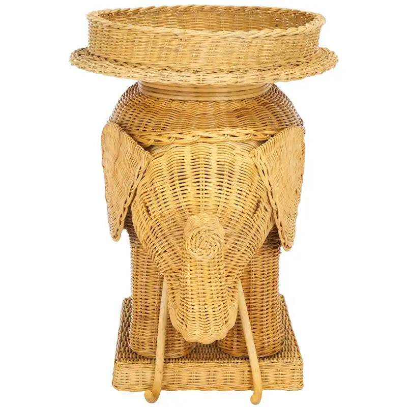 Table d'appoint SAFAVIEH Bilek avec rangement, finition naturelle - 63,5 x 44,5 x 54,6 cm (25 po L x 18 po P x 22 po H)