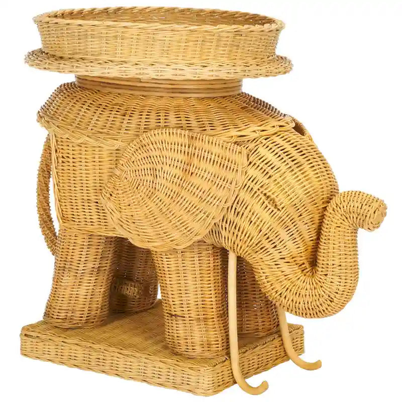 Table d'appoint SAFAVIEH Bilek avec rangement, finition naturelle - 63,5 x 44,5 x 54,6 cm (25 po L x 18 po P x 22 po H)