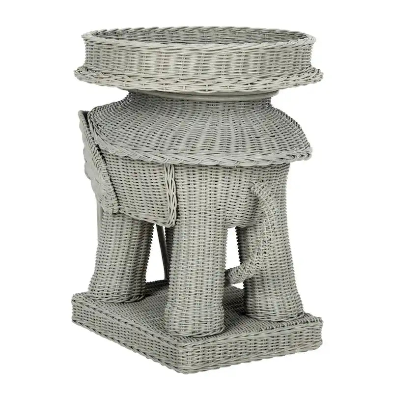 Table d'appoint SAFAVIEH Bilek avec rangement, finition naturelle - 63,5 x 44,5 x 54,6 cm (25 po L x 18 po P x 22 po H)