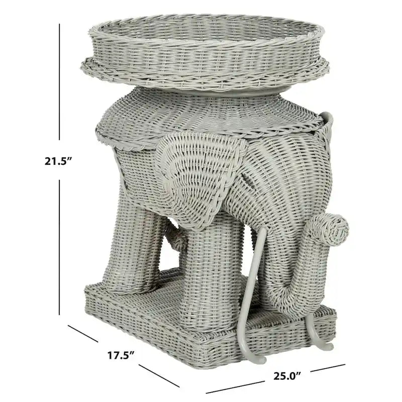 Table d'appoint SAFAVIEH Bilek avec rangement, finition naturelle - 63,5 x 44,5 x 54,6 cm (25 po L x 18 po P x 22 po H)