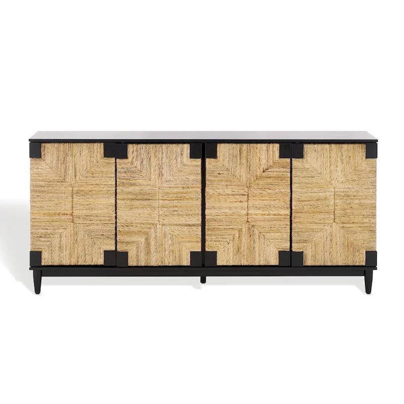 Buffet 4 portes SAFAVIEH Couture Nedime Banana Stem - 177 cm L x 46 cm P x 81 cm H - 178 cm L x 81 cm P x 46 cm H