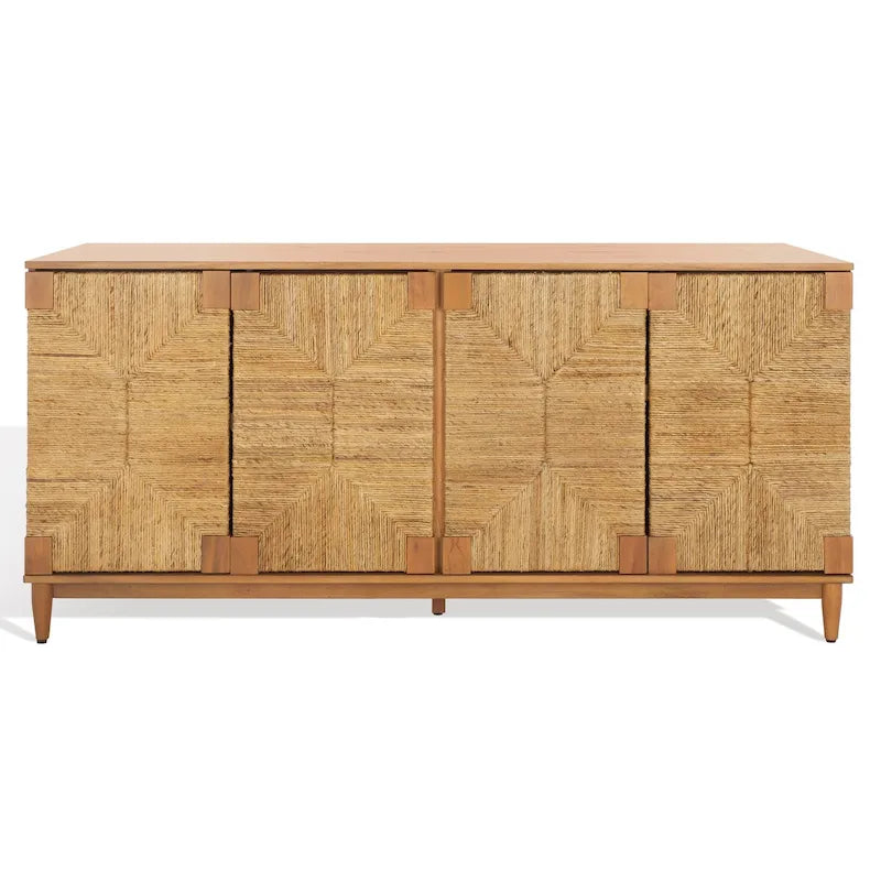 Buffet 4 portes SAFAVIEH Couture Nedime Banana Stem - 177 cm L x 46 cm P x 81 cm H - 178 cm L x 81 cm P x 46 cm H