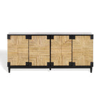 Buffet 4 portes SAFAVIEH Couture Nedime Banana Stem - 177 cm L x 46 cm P x 81 cm H - 178 cm L x 81 cm P x 46 cm H