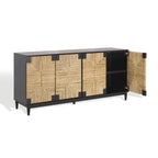 Buffet 4 portes SAFAVIEH Couture Nedime Banana Stem - 177 cm L x 46 cm P x 81 cm H - 178 cm L x 81 cm P x 46 cm H