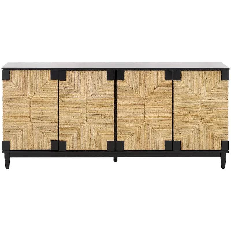 Buffet 4 portes SAFAVIEH Couture Nedime Banana Stem - 177 cm L x 46 cm P x 81 cm H - 178 cm L x 81 cm P x 46 cm H