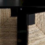 Buffet 4 portes SAFAVIEH Couture Nedime Banana Stem - 177 cm L x 46 cm P x 81 cm H - 178 cm L x 81 cm P x 46 cm H