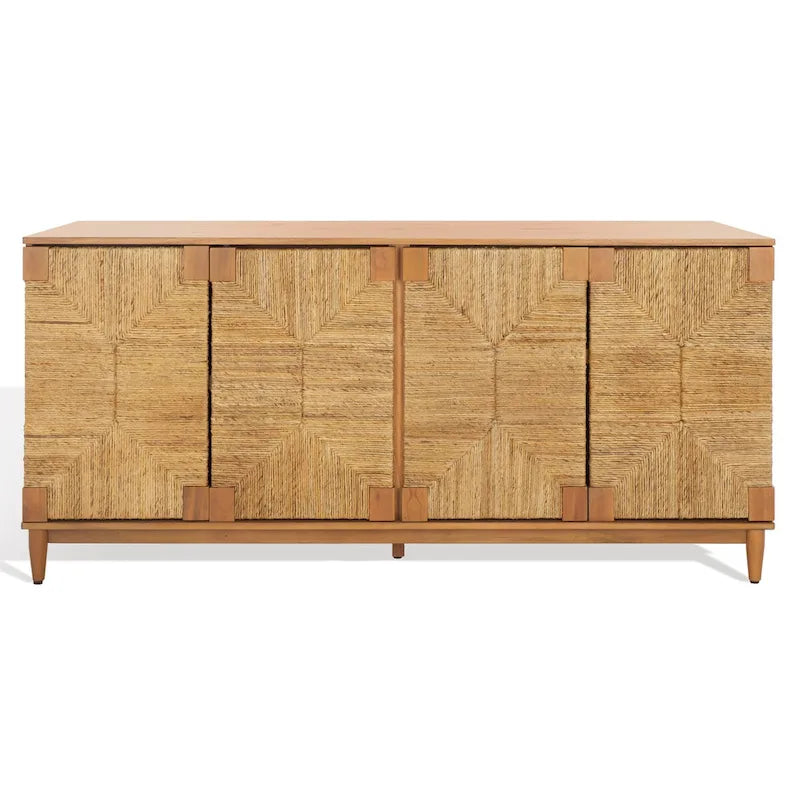 Buffet 4 portes SAFAVIEH Couture Nedime Banana Stem - 177 cm L x 46 cm P x 81 cm H - 178 cm L x 81 cm P x 46 cm H
