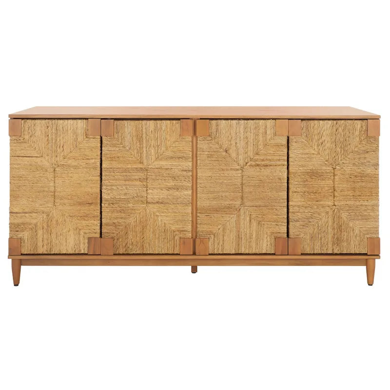 Buffet 4 portes SAFAVIEH Couture Nedime Banana Stem - 177 cm L x 46 cm P x 81 cm H - 178 cm L x 81 cm P x 46 cm H