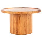 Table basse ronde à piédestal SAFAVIEH Lovey - Naturel - 71 cm (L) x 71 cm (P) x 41 cm (H)