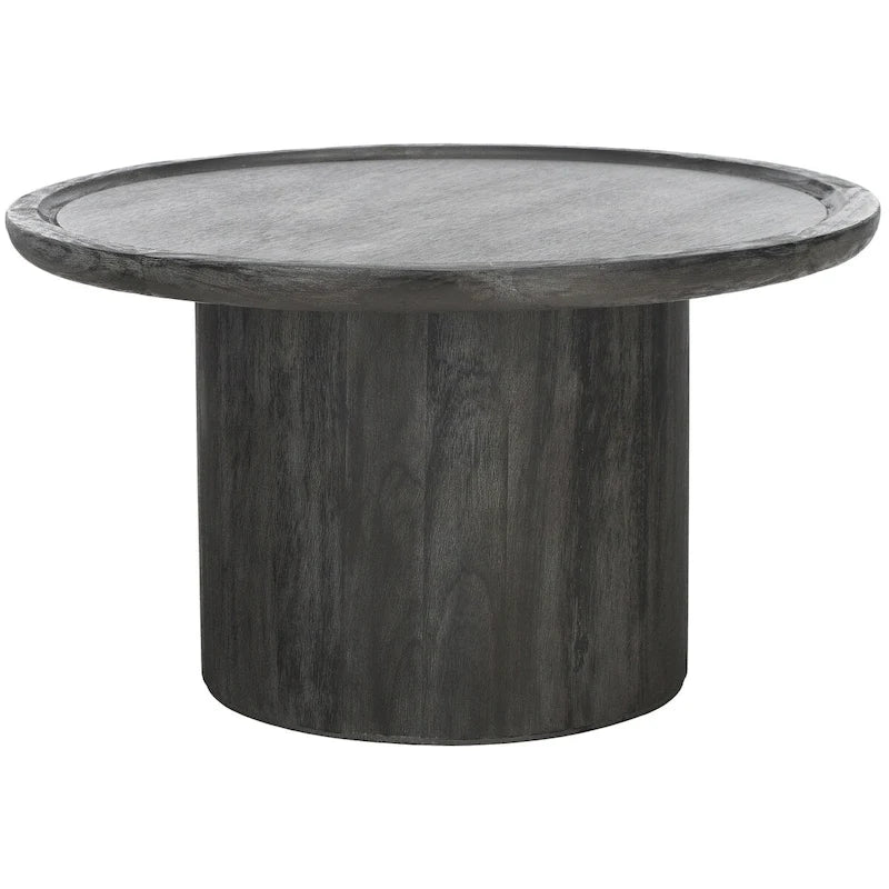 Table basse ronde à piédestal SAFAVIEH Lovey - Naturel - 71 cm (L) x 71 cm (P) x 41 cm (H)