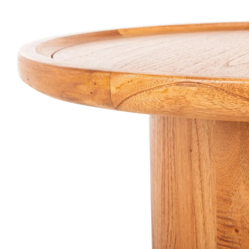 Table basse ronde à piédestal SAFAVIEH Lovey - Naturel - 71 cm (L) x 71 cm (P) x 41 cm (H)