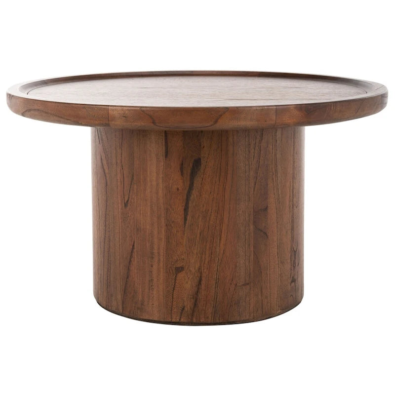 Table basse ronde à piédestal SAFAVIEH Lovey - Naturel - 71 cm (L) x 71 cm (P) x 41 cm (H)