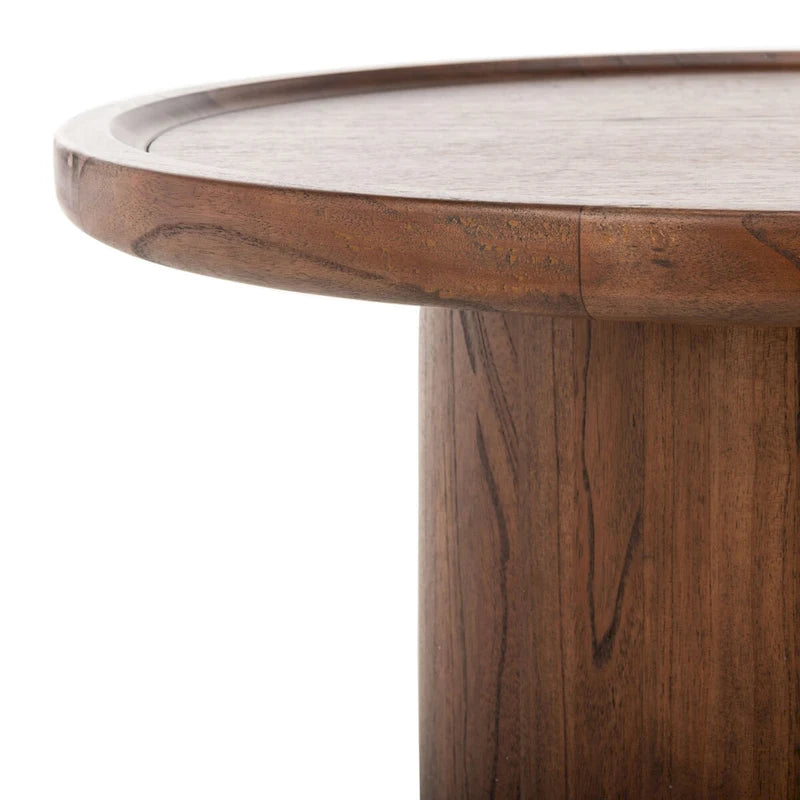 Table basse ronde à piédestal SAFAVIEH Lovey - Naturel - 71 cm (L) x 71 cm (P) x 41 cm (H)