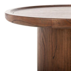 Table basse ronde à piédestal SAFAVIEH Lovey - Naturel - 71 cm (L) x 71 cm (P) x 41 cm (H)