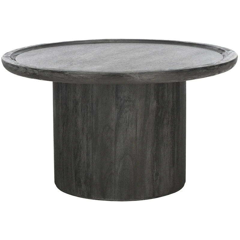 Table basse ronde à piédestal SAFAVIEH Lovey - Naturel - 71 cm (L) x 71 cm (P) x 41 cm (H)
