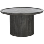 Table basse ronde à piédestal SAFAVIEH Lovey - Naturel - 71 cm (L) x 71 cm (P) x 41 cm (H)