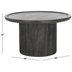 Table basse ronde à piédestal SAFAVIEH Lovey - Naturel - 71 cm (L) x 71 cm (P) x 41 cm (H)