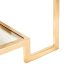 Table basse rectangulaire Delila de SAFAVIEH Couture, finition feuille d'or - 51,3 cm L x 27,5 cm l x 17,8 cm H - 51 cm L x 28 cm P x 18 cm H