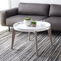 SAFAVIEH Sharron White/ Grey Lacquer End Table - 0 - 32 x 32 x 18 - 32Wx32Dx18H