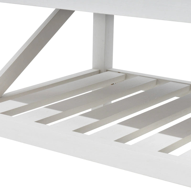 Table basse Pellabant à 2 niveaux avec étagère de rangement