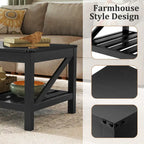 Table basse Pellabant à 2 niveaux avec étagère de rangement