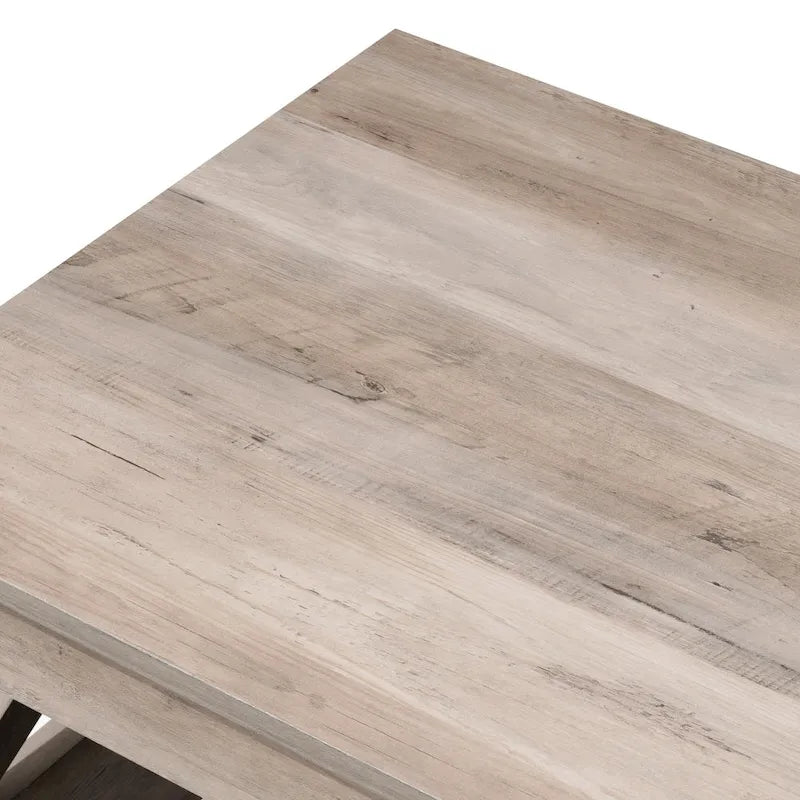 Table basse Pellabant à 2 niveaux avec étagère de rangement