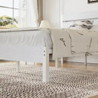 Cadre de lit plateforme Javlergo avec tête de lit en bois, support à lattes métalliques robustes, aucun sommier requis