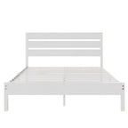 Cadre de lit plateforme Javlergo avec tête de lit en bois, support à lattes métalliques robustes, aucun sommier requis