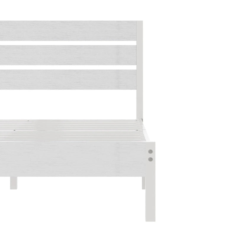 Cadre de lit plateforme Javlergo avec tête de lit en bois, support à lattes métalliques robustes, aucun sommier requis