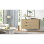 Commode double à 6 tiroirs Anmytek, style moderne en bois, pour chambre ou salon