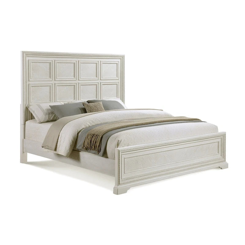 Ensemble de chambre à coucher Oliver 5 pièces à panneaux crème