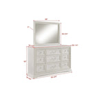 Ensemble de chambre à coucher Oliver 5 pièces à panneaux crème