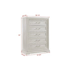 Ensemble de chambre à coucher Oliver 5 pièces à panneaux crème