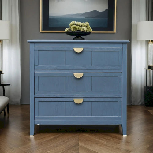 3 Drawer Cabinet, American Furniture,Suitable for bedroom, living room, study Blue