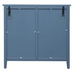 Meuble à 3 tiroirs, style américain, convient pour la chambre, le salon ou le bureau. Couleur : bleu.