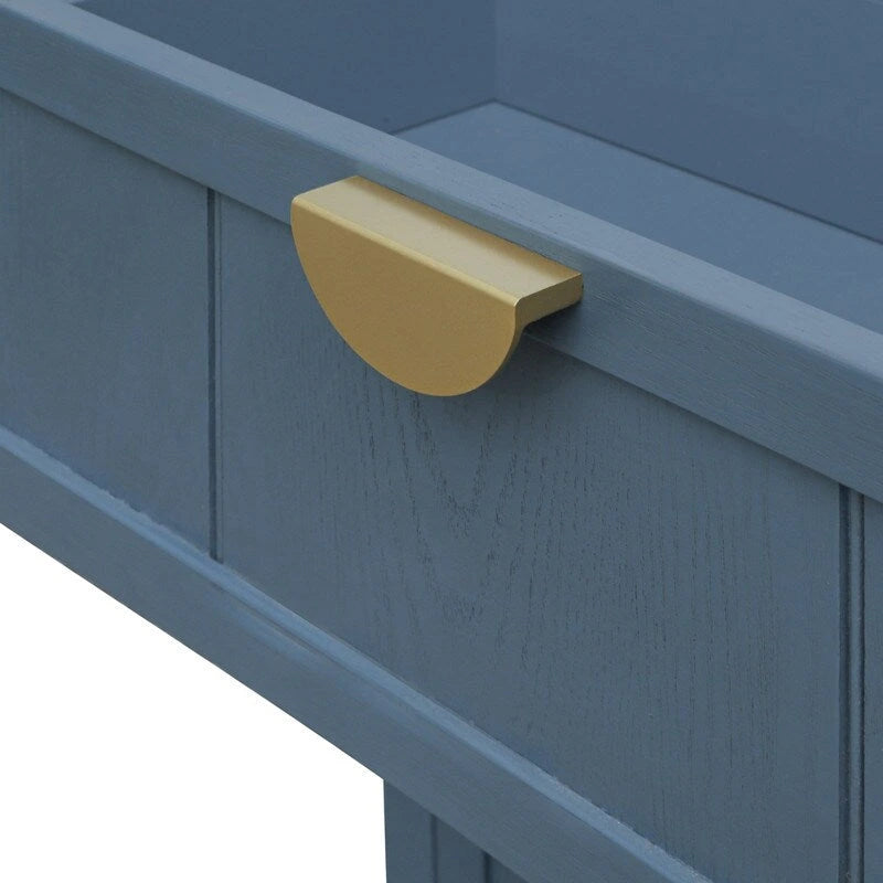 Meuble à 3 tiroirs, style américain, convient pour la chambre, le salon ou le bureau. Couleur : bleu.